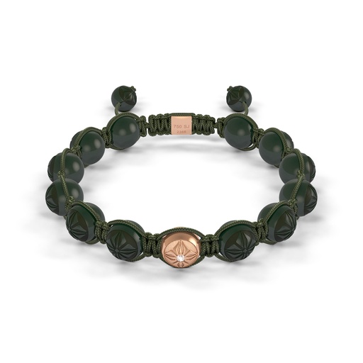 [D243907] Shamballa Jewels Rose Gold 10mm Braided Bead Bracelet