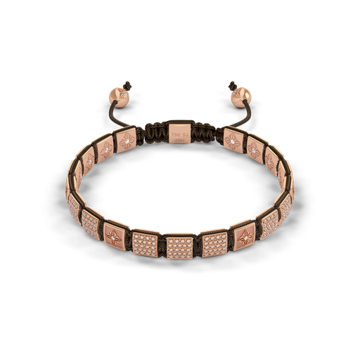 [D231343] Shamballa Jewels Rose Gold Diamond 6mm Lock Bead Bracelet