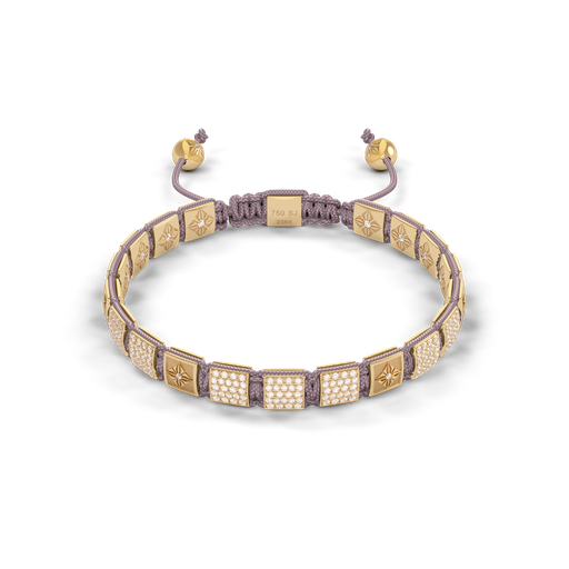 [D244920] Shamballa Jewels Yellow Gold Diamond 6mm Lock Bead Bracelet