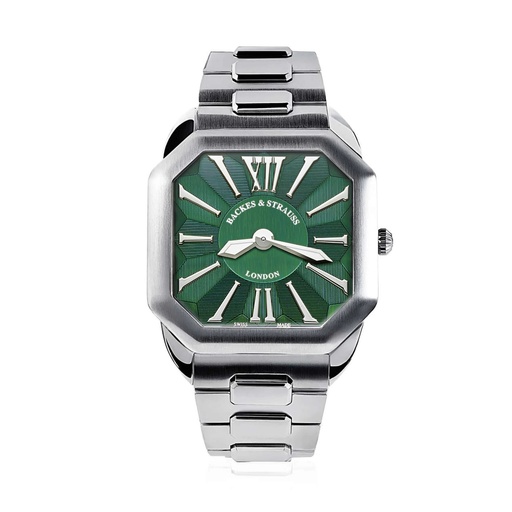 [W1.AM.GREEN] Berkeley W1 Stainless Steel Watch Green Dial With White Roman Numerals