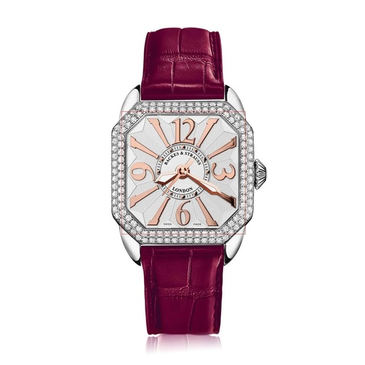 [BY33MAD2R.ST.SP.WRA] Berkeley 33 Stainless Steel Watch White Dial With Rose Arabic Markers Diamond Bezel