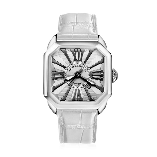 [BY40MA.ST.WBR] Berkeley Stainless Steel Watch White Dial With Black Roman Markers