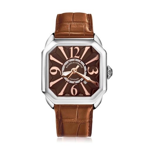 [BY40MA.ST.CHRA] Berkeley Stainless Steel Watch Brown Dial With Rose Arabic Markers