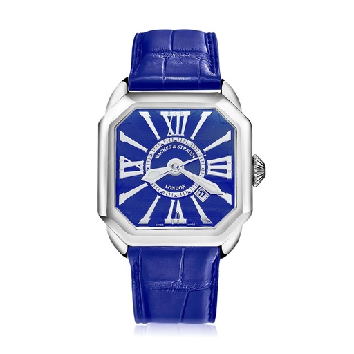 [BY40MA.ST.BLWR] Berkeley Stainless Steel Watch Blue Dial With White Roman Markers