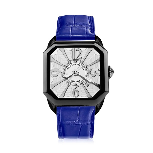 [BY40MABK.STEEL.WWA] Berkeley Black Steel Watch White Dial With White Arabic Markers