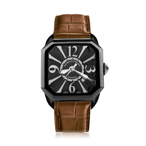[BY40MABK.STEEL.BWA] Berkeley Black Steel Watch Black Dial With White Arabic Markers