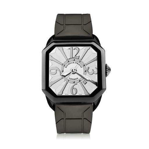 [BY40MABK.STEEL.WWA.BB] Berkeley Black Steel Watch White Dial With White Arabic Markers
