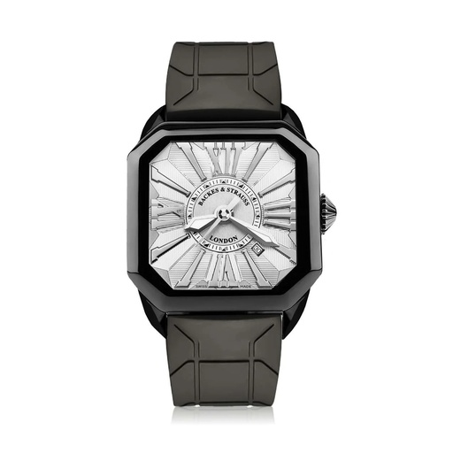 [BY40MABK.STEEL.WWR.BB] Berkeley Black Steel Watch White Dial With White Roman Markers