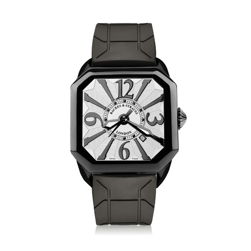 [BY40MABK.STEEL.WBA.BB] Berkeley Black Steel Watch White Dial With Black Arabic Markers