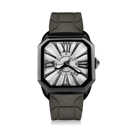 [BY40MABK.STEEL.WBR.BB] Berkeley Black Steel Watch White Dial With Black Roman Markers