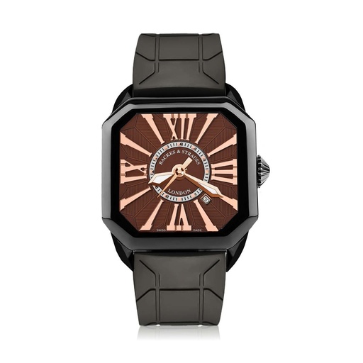 [BY40MABK.STEEL.CHRR.BB] Berkeley Black Steel Watch Brown Dial With Rose Roman Markers