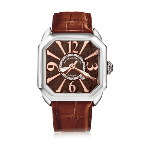 [BY43MA.ST.CHRA] Berkeley Stainless Steel Watch Brown Dial With Rose Arabic Markers