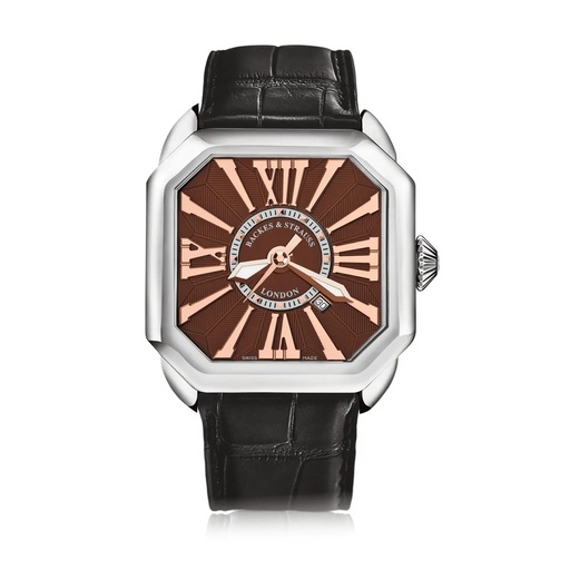 [BY43MA.ST.CHRR] Berkeley Stainless Steel Watch Brown Dial With Rose Roman Markers