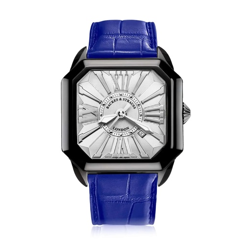 [BY43MABK.STEEL.WWR] Berkeley Black Steel Watch White Dial With White Roman Markers