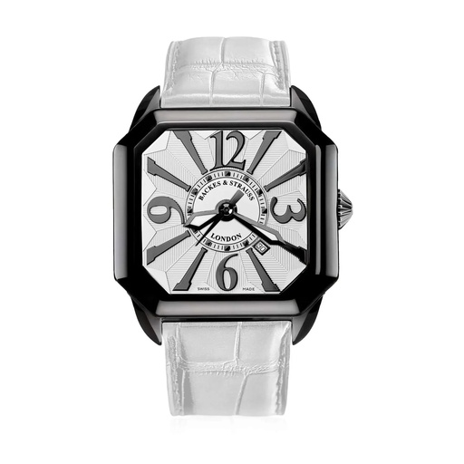 [BY43MABK.STEEL.WBA] Berkeley Black Steel Watch White Dial With Black Arabic Markers