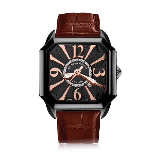 [BY43MABK.STEEL.BRA] Berkeley Black Steel Watch Black Dial With Rose Arabic Markers