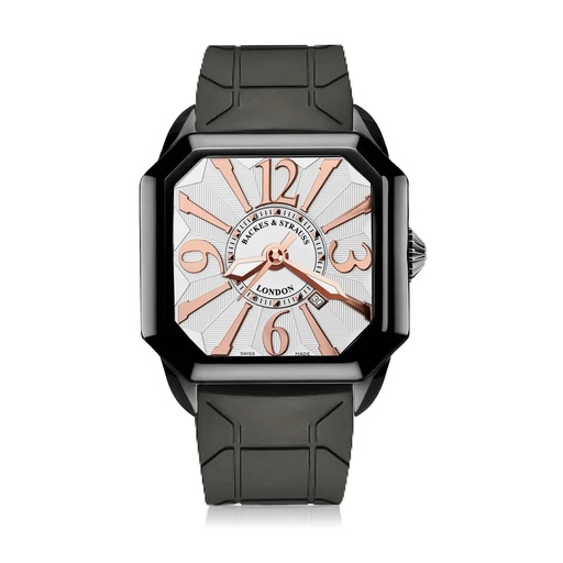 [BY43MABK.STEEL.WRA.RUB.BLACK] Berkeley Black Steel Watch Black Rubber Strap Dial With White Markers