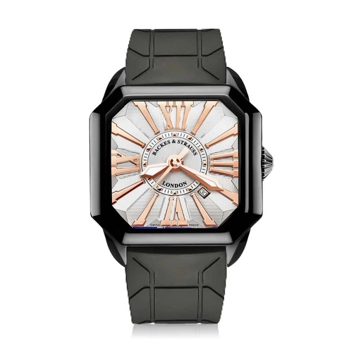 [BY43MABK.STEEL.WRR.RUB.BLACK] Berkeley Black Steel Watch Black Rubber Strap Dial With White Markers
