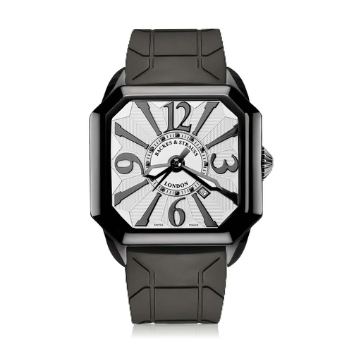 [BY43MABK.STEEL.WBA.RUB.BLACK] Berkeley Black Steel Watch Black Rubber Strap Dial With White Markers