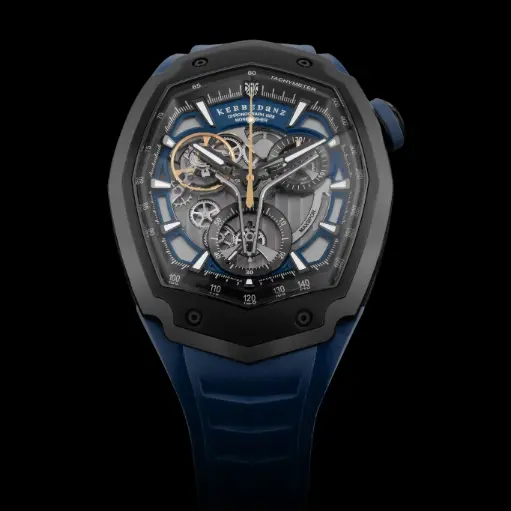 Maxspor GR8 Black DLC Titanium Moonlight Blue Dial