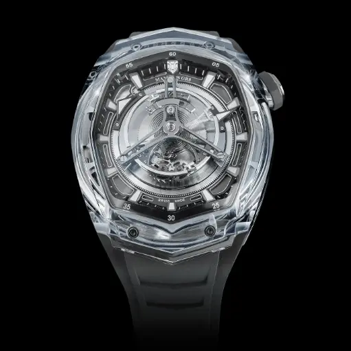 Maximus GR8 Tourbillon Incolor Sapphire Glacier Grey Dial