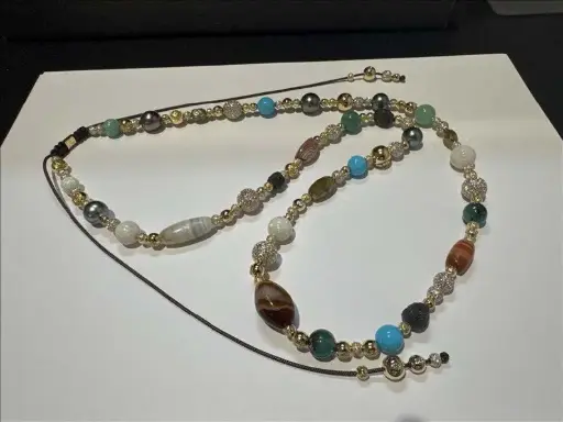 [D254542] Shamballa Jewels Multi Size Necklace