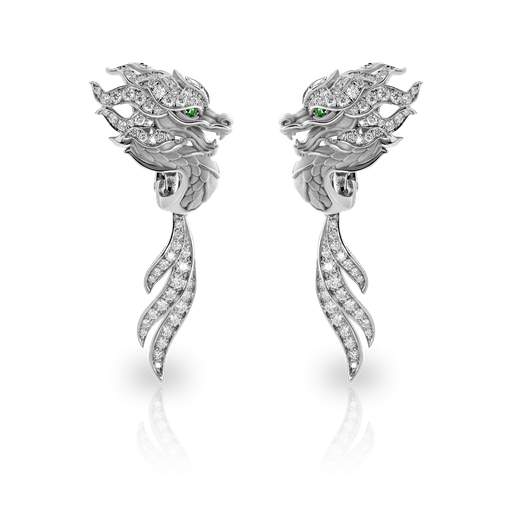 [0123.2#7186] Earrings New Shanghai Maxi Pave