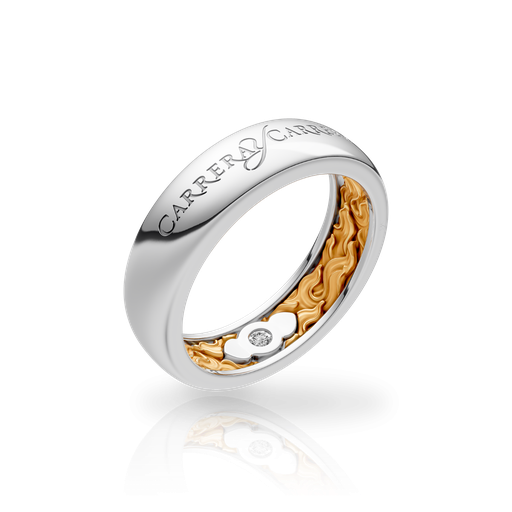 [0136.5#7232] Wedding Ring Beauty Inside Fire