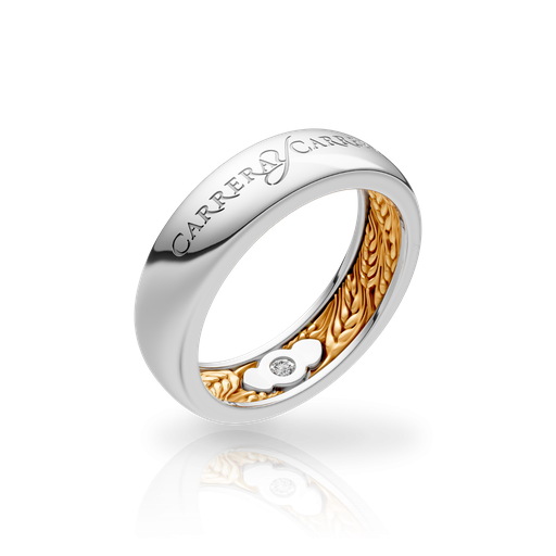 [0138.5#7237] Wedding Ring Beauty Inside Wheat