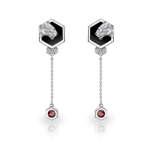 [0020.2#7357] Earrings Hexagon Mini