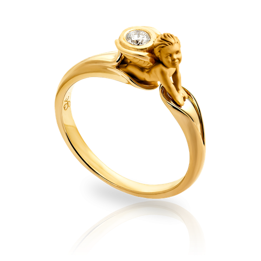 [0148.1#7406] Ring Solitario My Angel