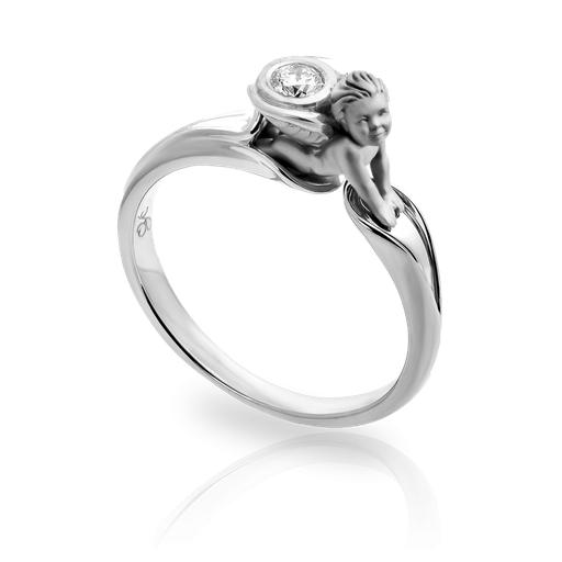 [0148.2#7407] Ring Solitario My Angel