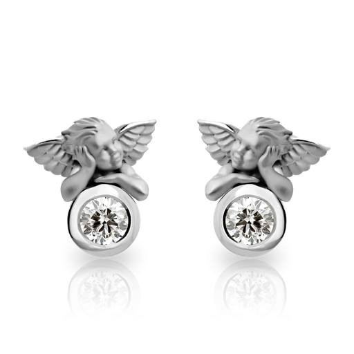 [0150.2#7411] Earrings Solitario My Angel