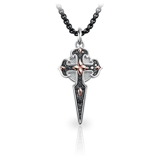 [0164.4#7418] Pendant Black Line Long