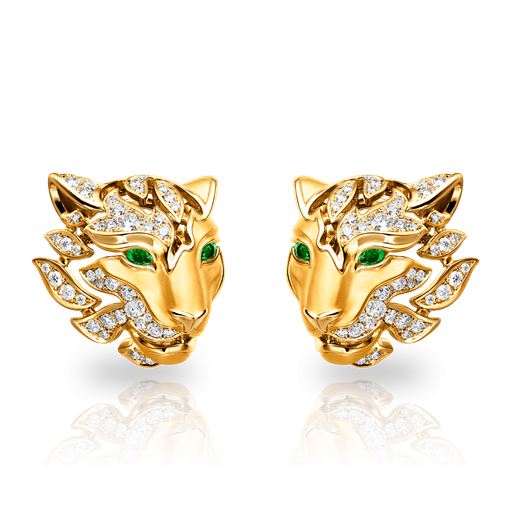 [0228.1#7639] Earrings Irbis Pave