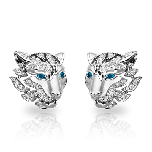 [0228.2#7640] Earrings Irbis Pave