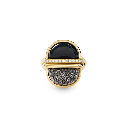 [Amrita Small Double Bar Black Onyx Ring#7983] Amrita Small Double Bar Black Onyx Ring
