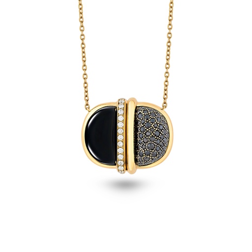 [Amrita Small Double Bar Black Onyx Necklace#7984] Amrita Small Double Bar Black Onyx Necklace