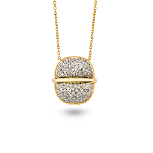[Amrita Small Round Necklace In Full Diamonds#7995] Amrita Small Round Necklace In Full Diamonds