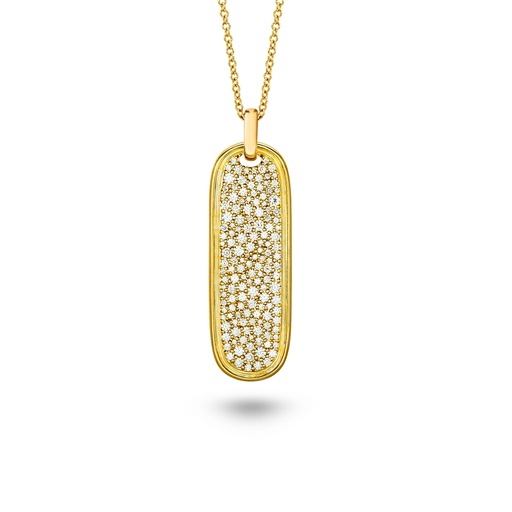 [Amrita Long Tag Full Diamond Necklace#8045] Amrita Long Tag Full Diamond Necklace
