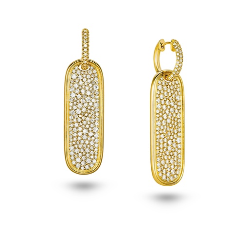 [Amrita Long Tag Full Diamond Earrings#8046] Amrita Long Tag Full Diamond Earrings