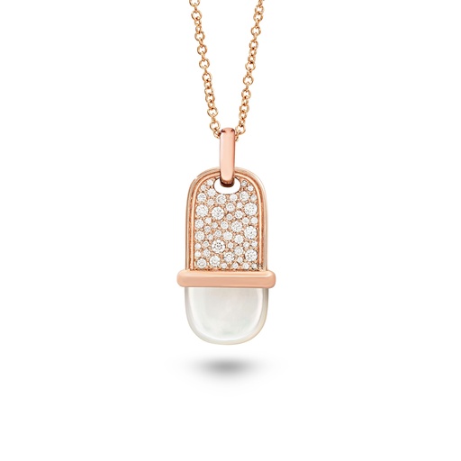 [Amrita Small Tag Necklace In Mother Of Pearl And Diamonds#8049] Amrita Small Tag Necklace In Mother Of Pearl And Diamonds
