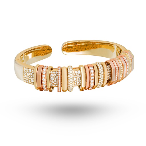 [B024AYPG-ECM#8140] Akasha Bracelet With Pave On Band