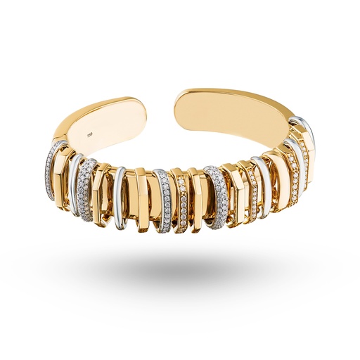 [B012BYWG-MRM#8146] Whispering Truth Bracelet In Yellow And White Gold