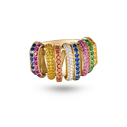 [R039BYG-MR48#8151] Divine Rainbow Whisper Ring
