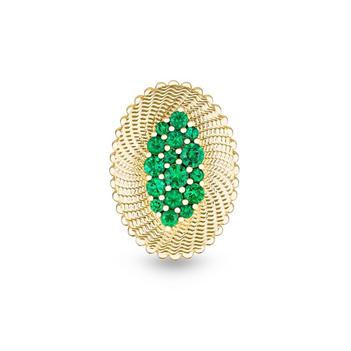 [R053AEMYG-MR48#8249] Nebula Cloud Emerald Ring