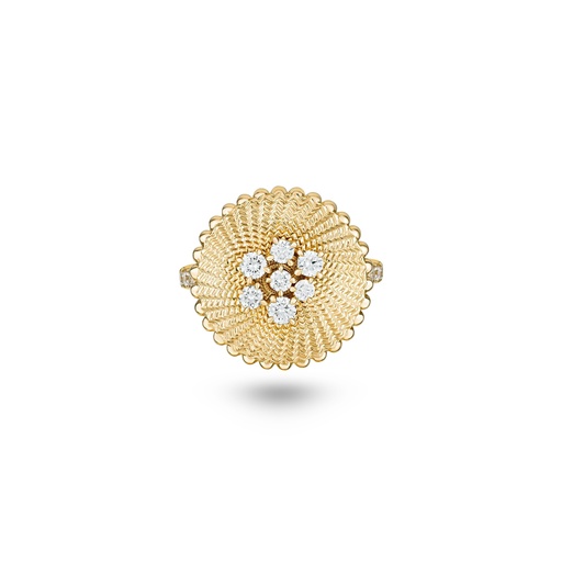 [R049AYG-MR48#8253] Full Diamond Seven Sisters Ring