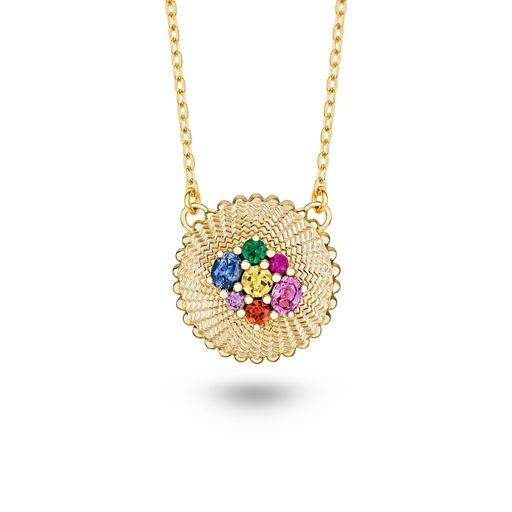[AN029BMSYG-MR#8261] Seven Sisters Rainbow Necklace