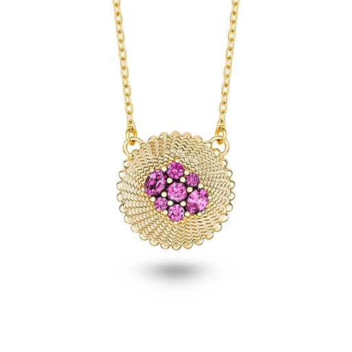 [AN029BPSYG-MR#8265] Seven Sisters Pink Sapphire Necklace