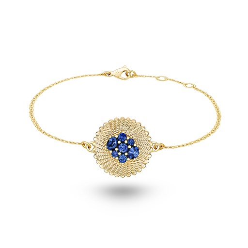 [AB007BBSYG-MR#8267] Seven Sisters Blue Sapphire Bracelet
